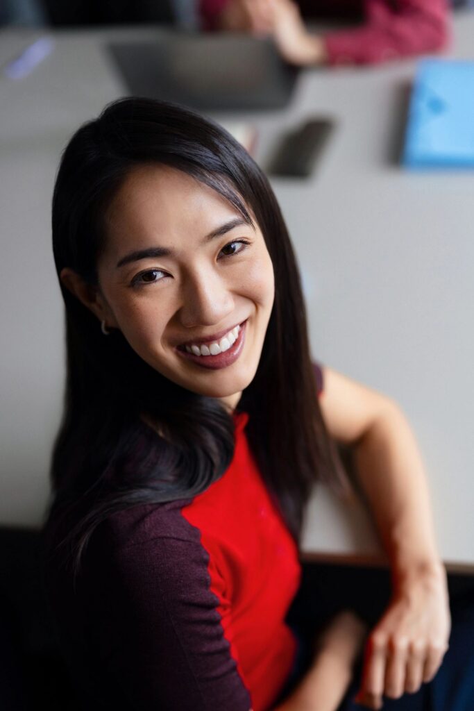 Smiling Business Woman Portrait In Office Meeting